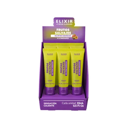Gel Íntimo Saborizado Frutos salvajes Elixir - Tamaño: Caja x6 (15ml)
