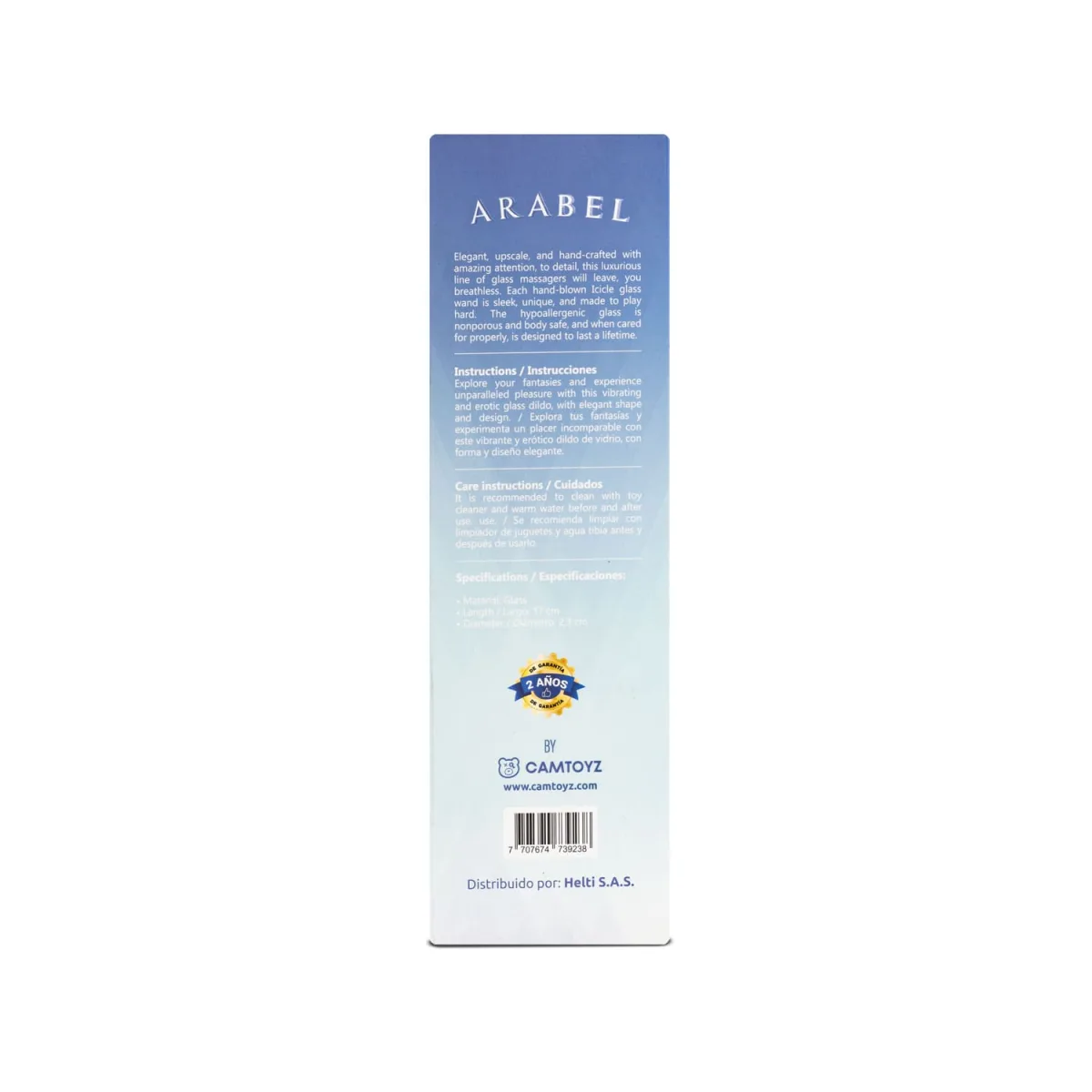 Dildo de Vidrio Arabel 17 cm Camtoyz Dildo de Vidrio Arabel 17 cm Camtoyz