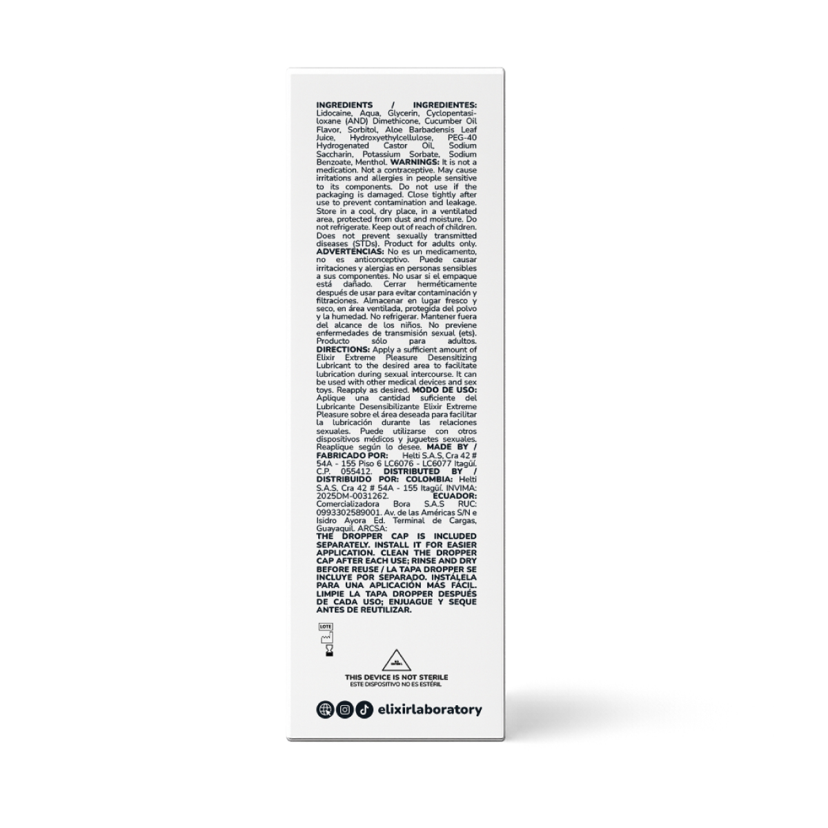 Pague 2 lleve 3 Elixir Anesty 30ml Lubricante íntimo Anal Desensibilizante Pague 2 lleve 3 Elixir Anesty 30ml Lubricante íntimo Anal Desensibilizante