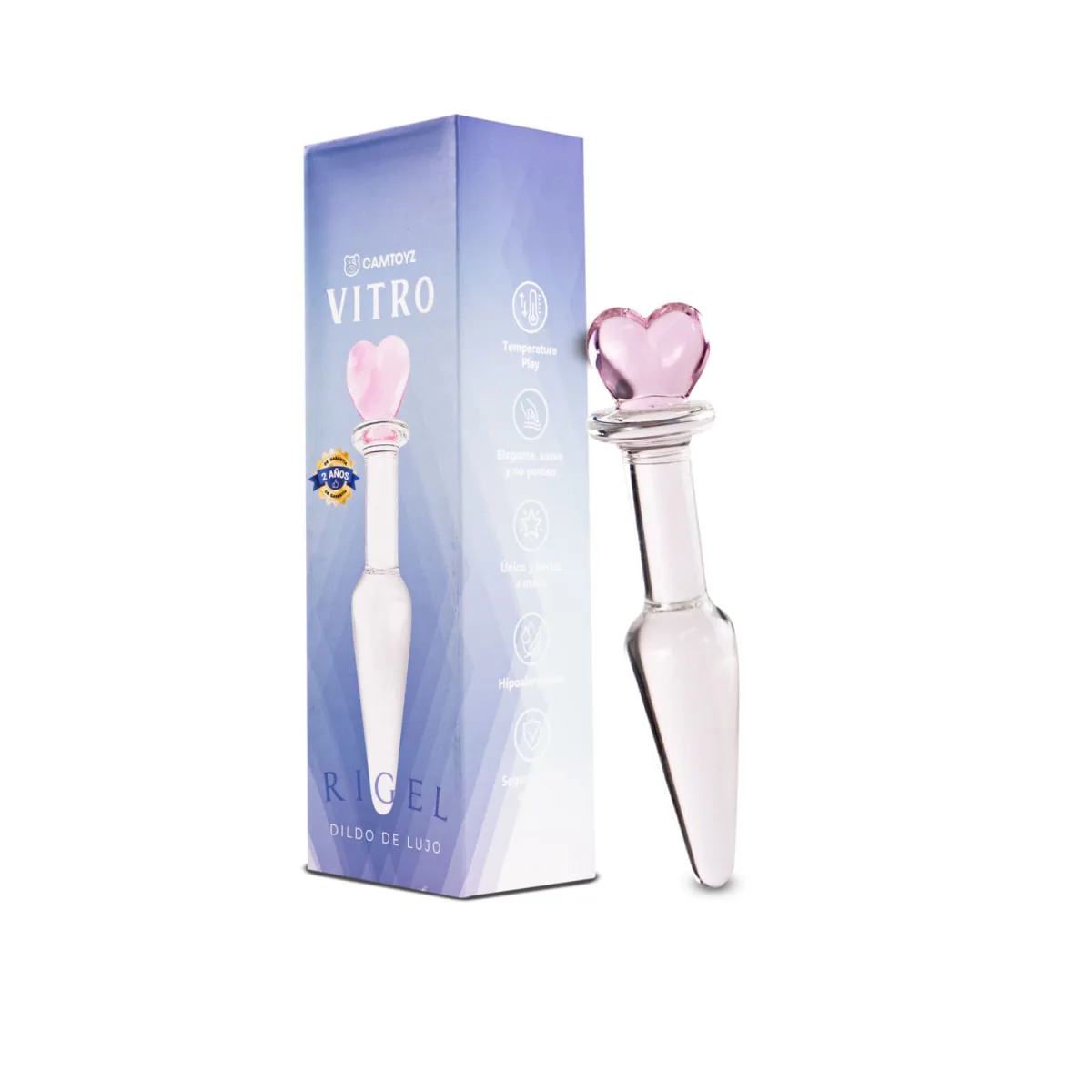 Dildo de Vidrio Rigel 13 cm Camtoyz Dildo de Vidrio Rigel 13 cm Camtoyz