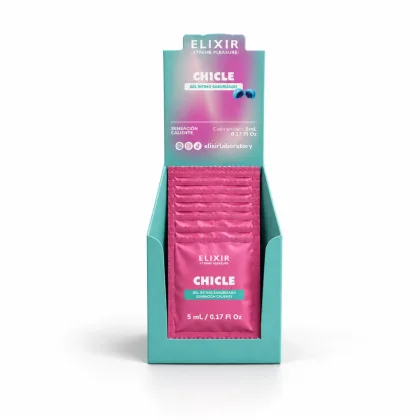 Lubricante Saborizado Chicle Elixir - Tamaño: Sachet caja x24