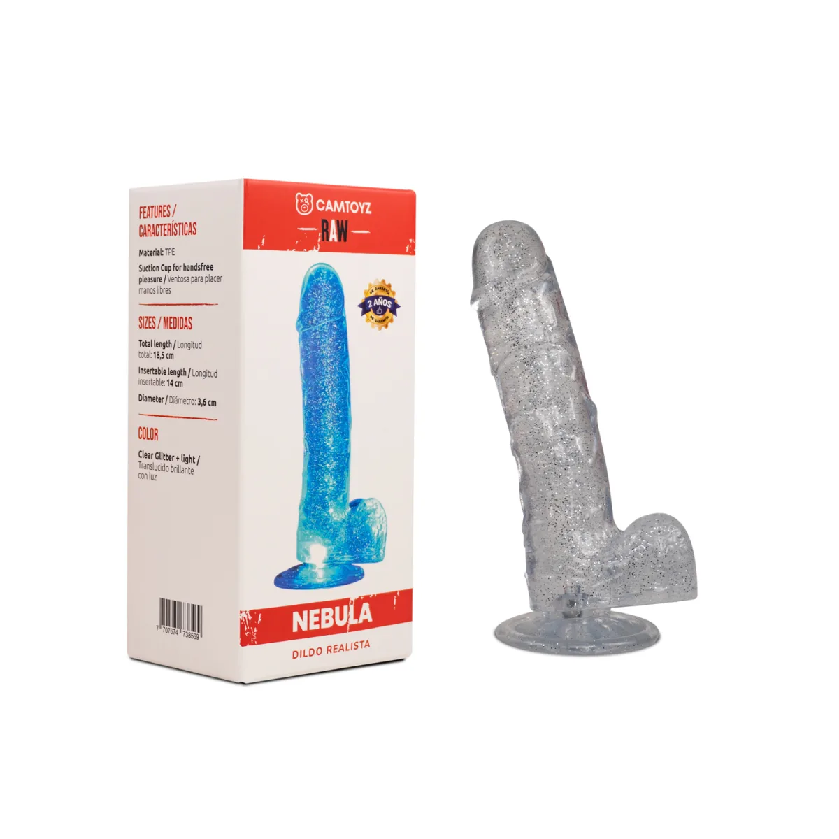Dildo Realista Nebula Transparente 18.5 cm Camtoyz Dildo Realista Nebula Transparente 18.5 cm Camtoyz