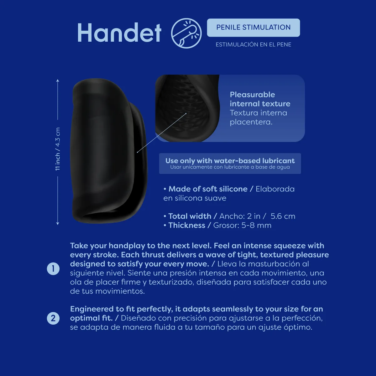 Handet Masturbador de Silicona Texturizado Camtoyz Handet Masturbador de Silicona Texturizado Camtoyz