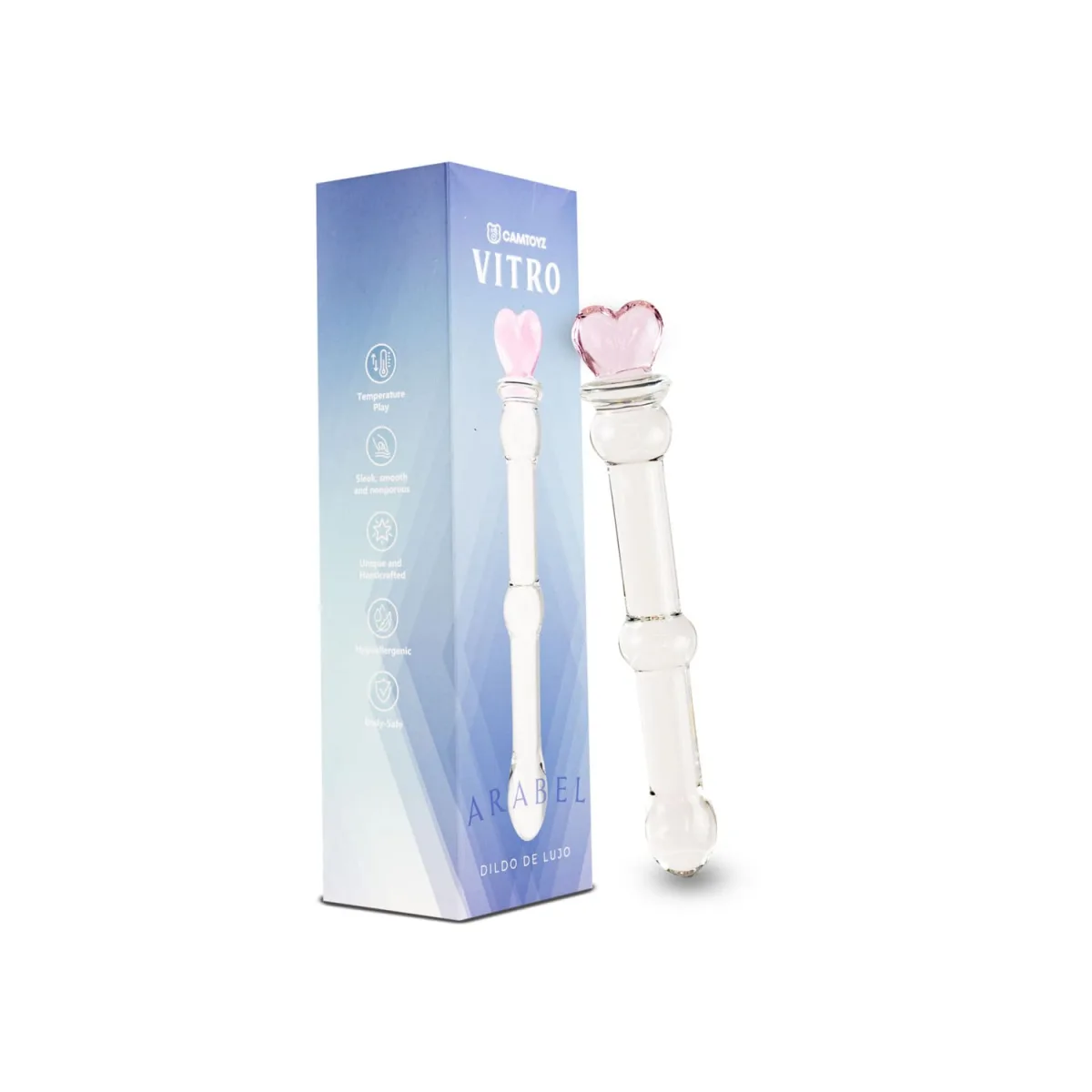 Dildo de Vidrio Arabel 17 cm Camtoyz Dildo de Vidrio Arabel 17 cm Camtoyz