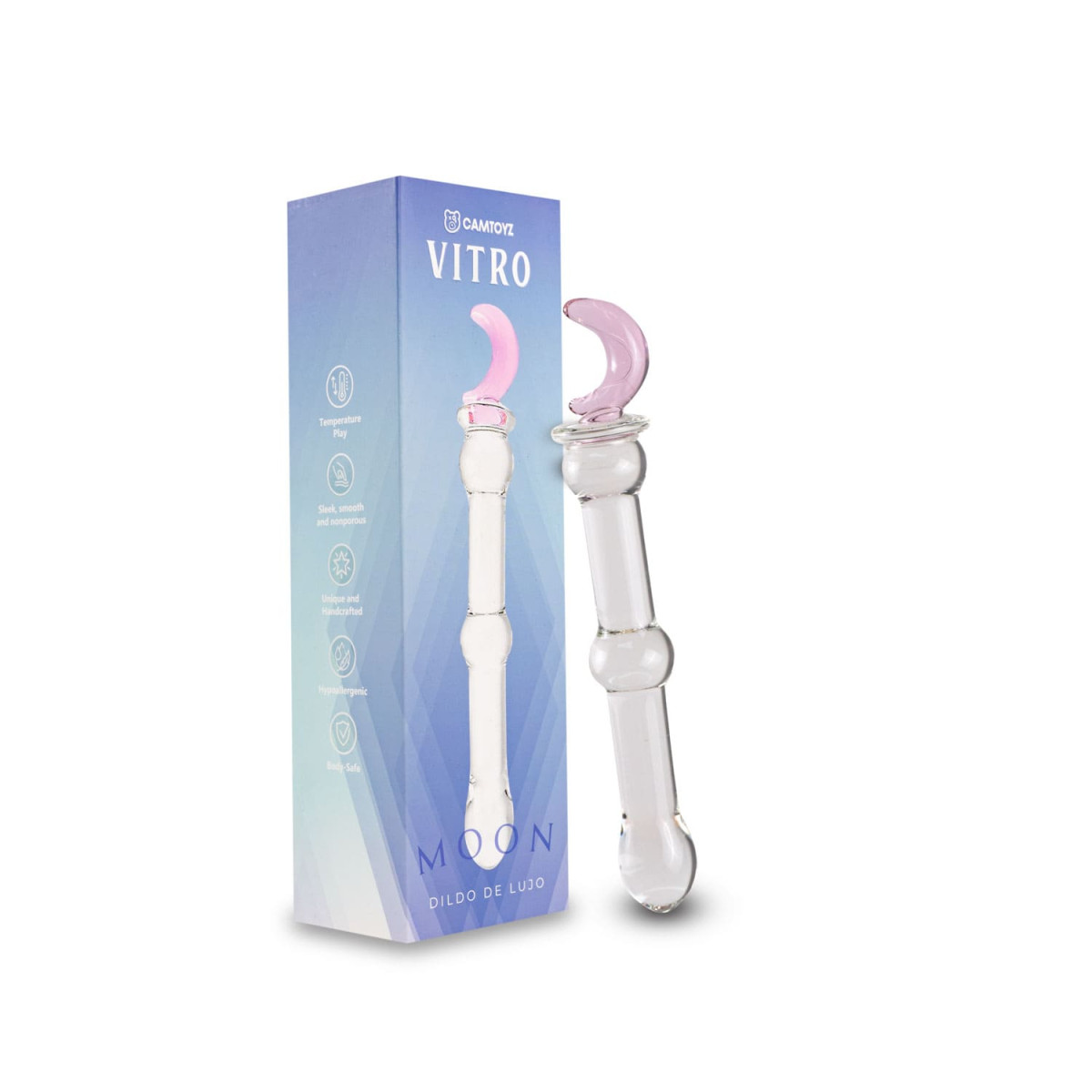 Dildo de Vidrio Moon 17 cm Camtoyz Dildo de Vidrio Moon 17 cm Camtoyz