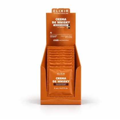 Lubricante Saborizado Crema de Whisky Elixir - Tamaño: Sachet caja x24