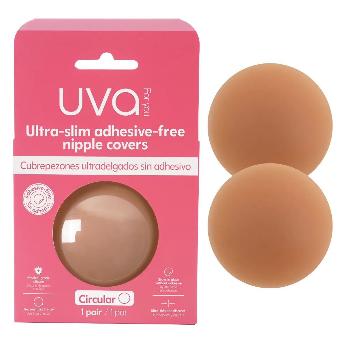 Cubrepezones sin Adhesivo UVA - Color: Nude Cubrepezones sin Adhesivo UVA - Color: Nude