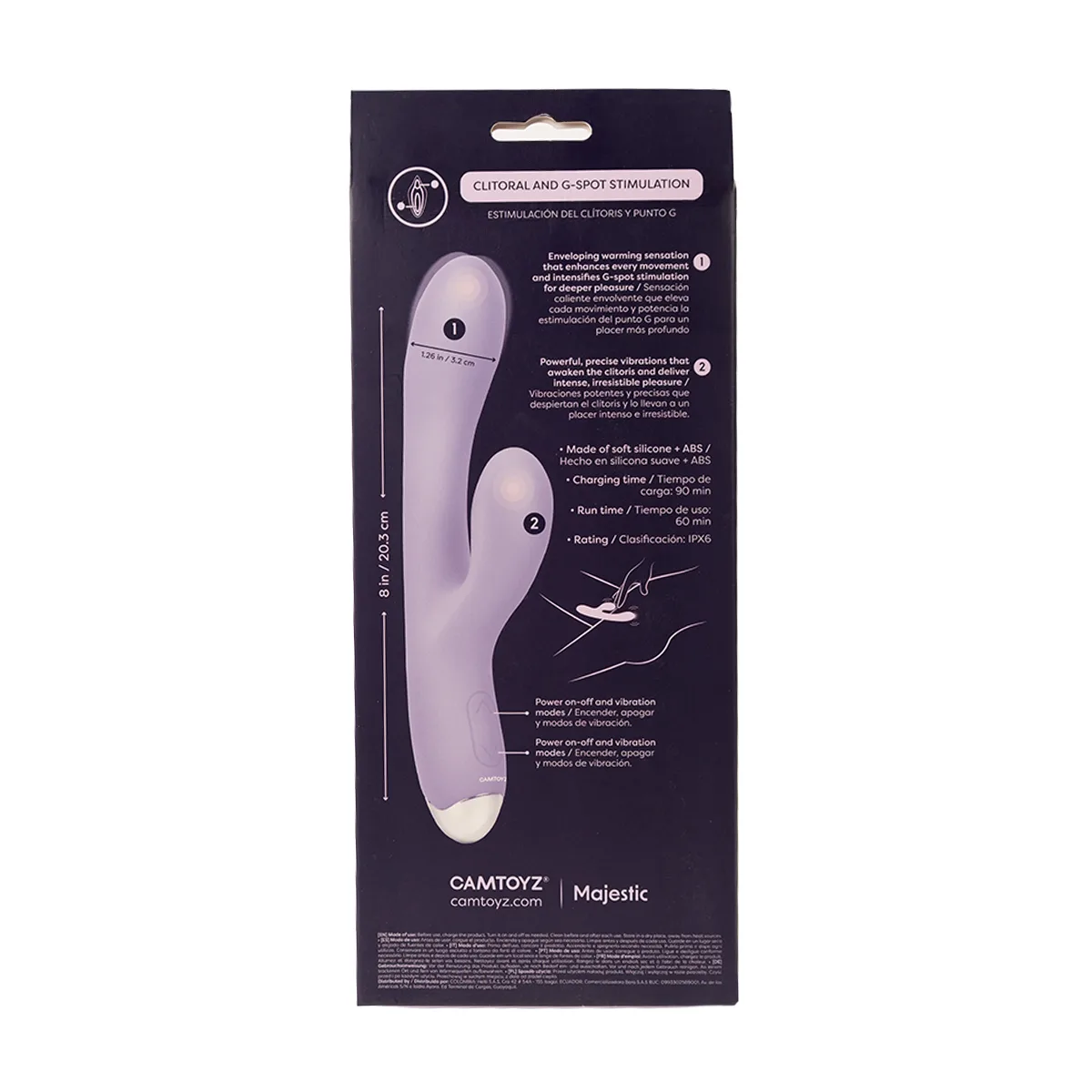 Vibrador Rabbit con sensación de calor Dona Camtoyz Vibrador Rabbit con sensación de calor Dona Camtoyz
