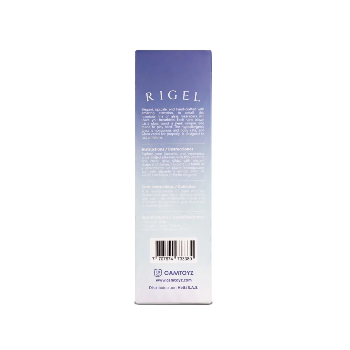 Dildo de Vidrio Rigel 13 cm Camtoyz Dildo de Vidrio Rigel 13 cm Camtoyz