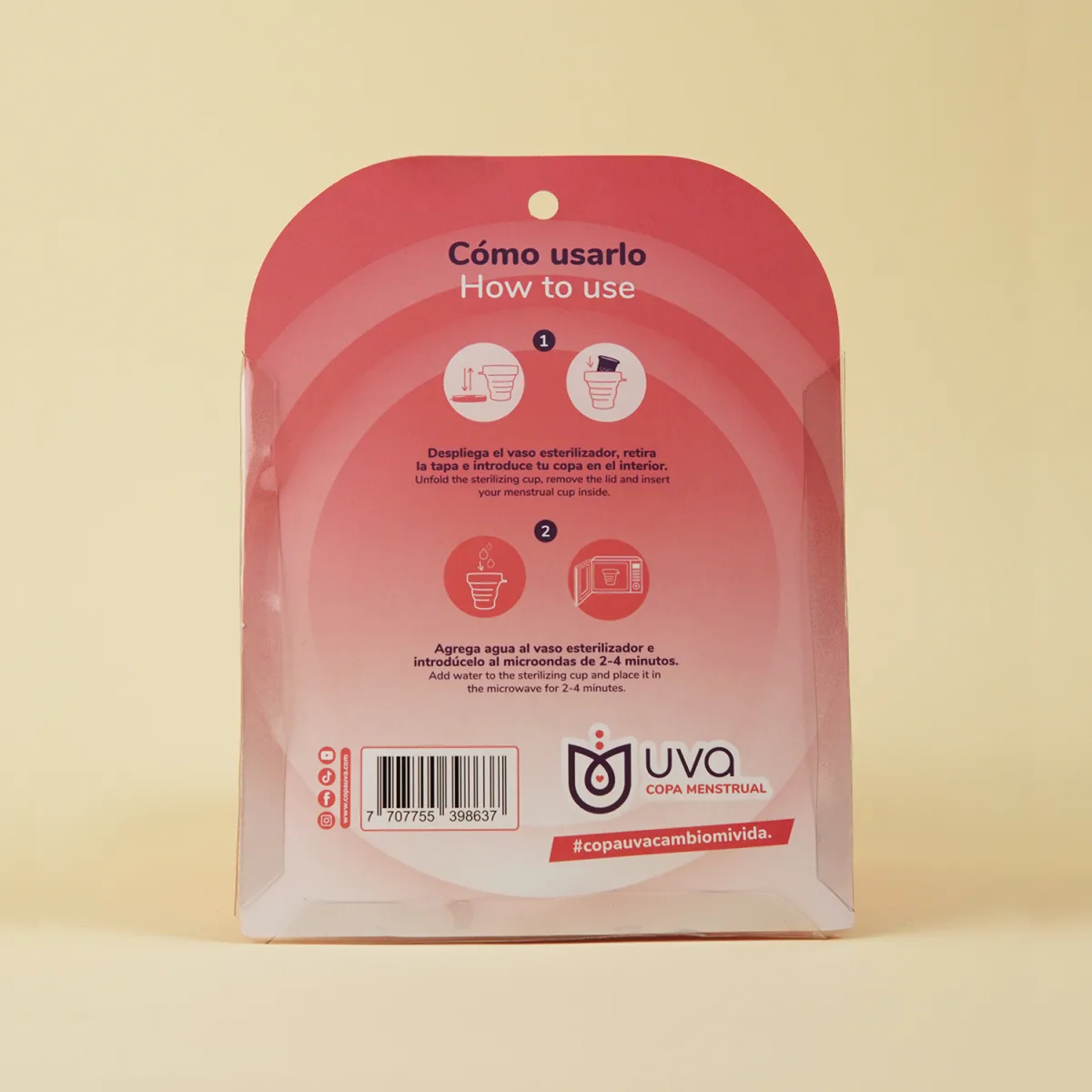 Vaso Esterilizador de Copas UVA Vaso Esterilizador de Copas UVA