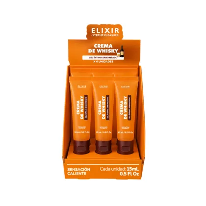 Lubricante Saborizado Crema de Whisky Elixir - Tamaño: 30ML - Tamaño: Caja x6(15ml)