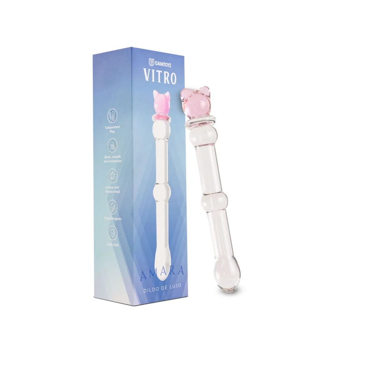Dildo de Vidrio Amara 17 cm Camtoyz Dildo de Vidrio Amara 17 cm Camtoyz