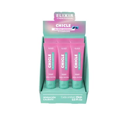 Lubricante Saborizado Chicle Elixir - Tamaño: 30ML - Tamaño: Caja x6(15ml)