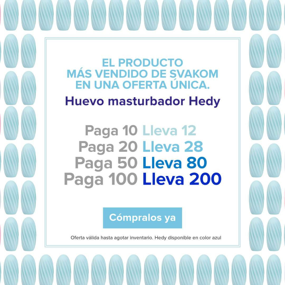 Super Oferta SVAKOM – Huevo Masturbador Hedy Super Oferta SVAKOM – Huevo Masturbador Hedy