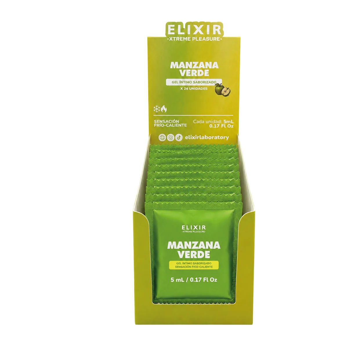 Gel Íntimo Saborizado Manzana Verde Elixir Gel Íntimo Saborizado Manzana Verde Elixir