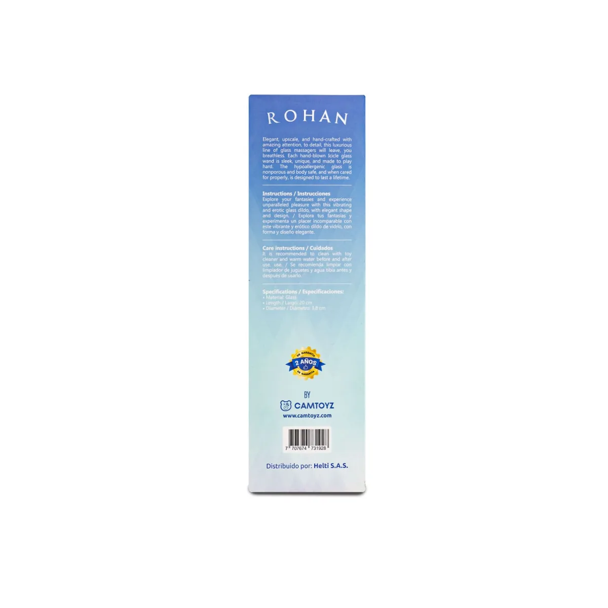 Dildo de Vidrio Rohan 20 cm Camtoyz Dildo de Vidrio Rohan 20 cm Camtoyz