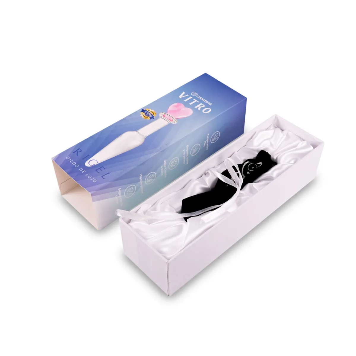 Dildo de Vidrio Rigel 13 cm Camtoyz Dildo de Vidrio Rigel 13 cm Camtoyz