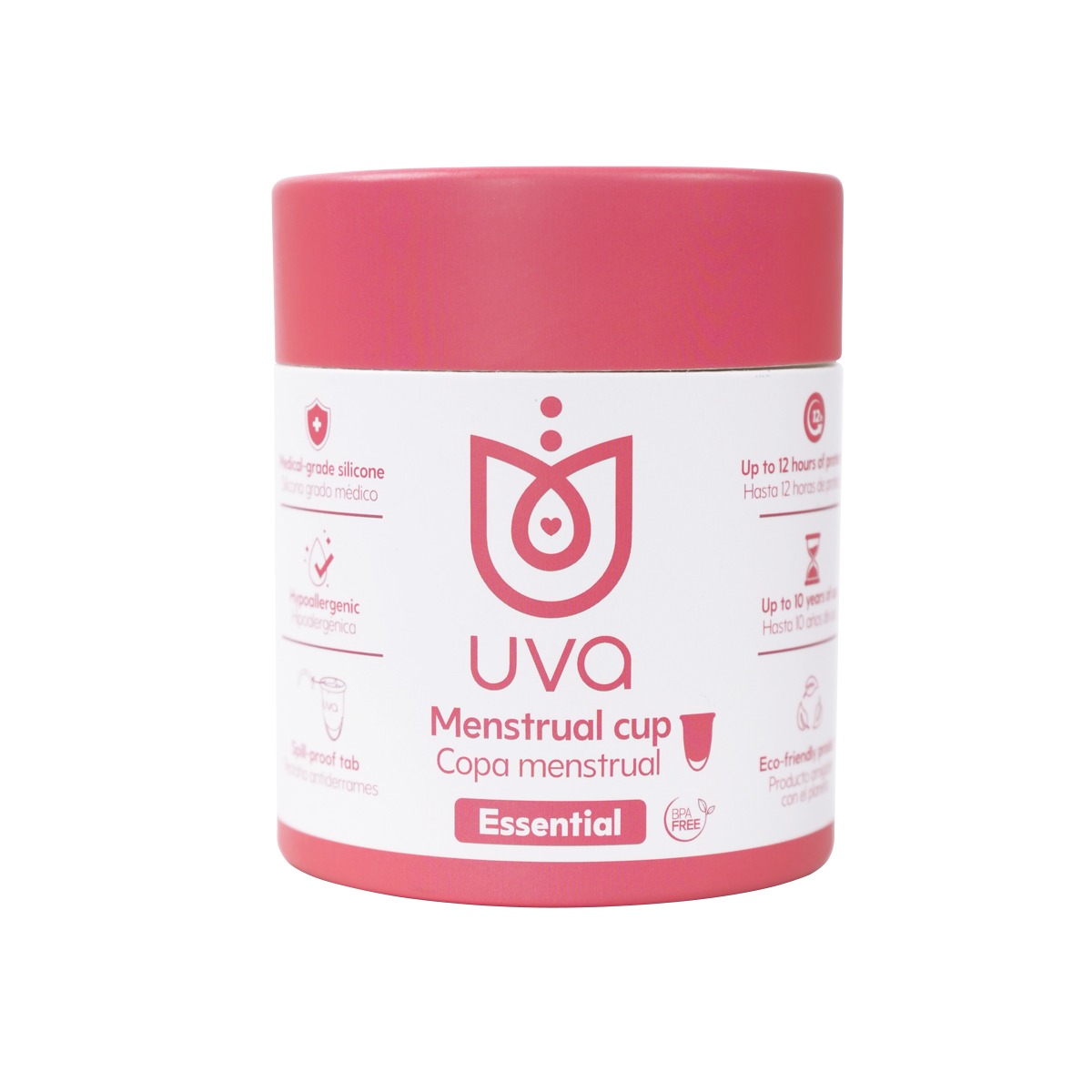 Copa Menstrual Essential UVA 2 Talla A Salmón Copa Menstrual Essential UVA 2 Talla A Salmón