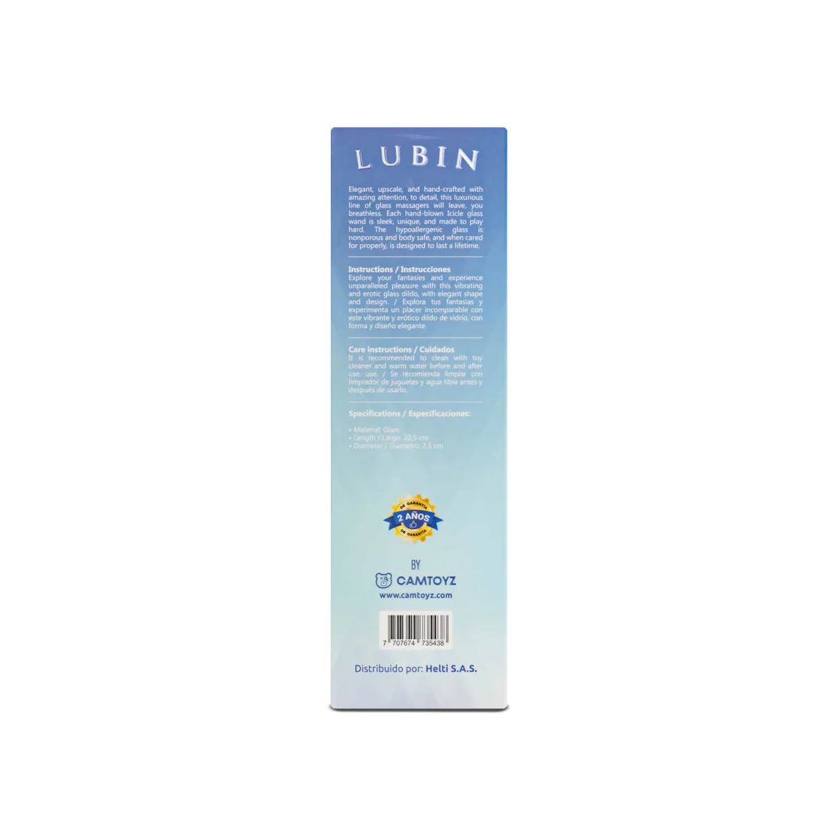 Dildo de Vidrio Lubin 22.5 Camtoyz Dildo de Vidrio Lubin 22.5 Camtoyz