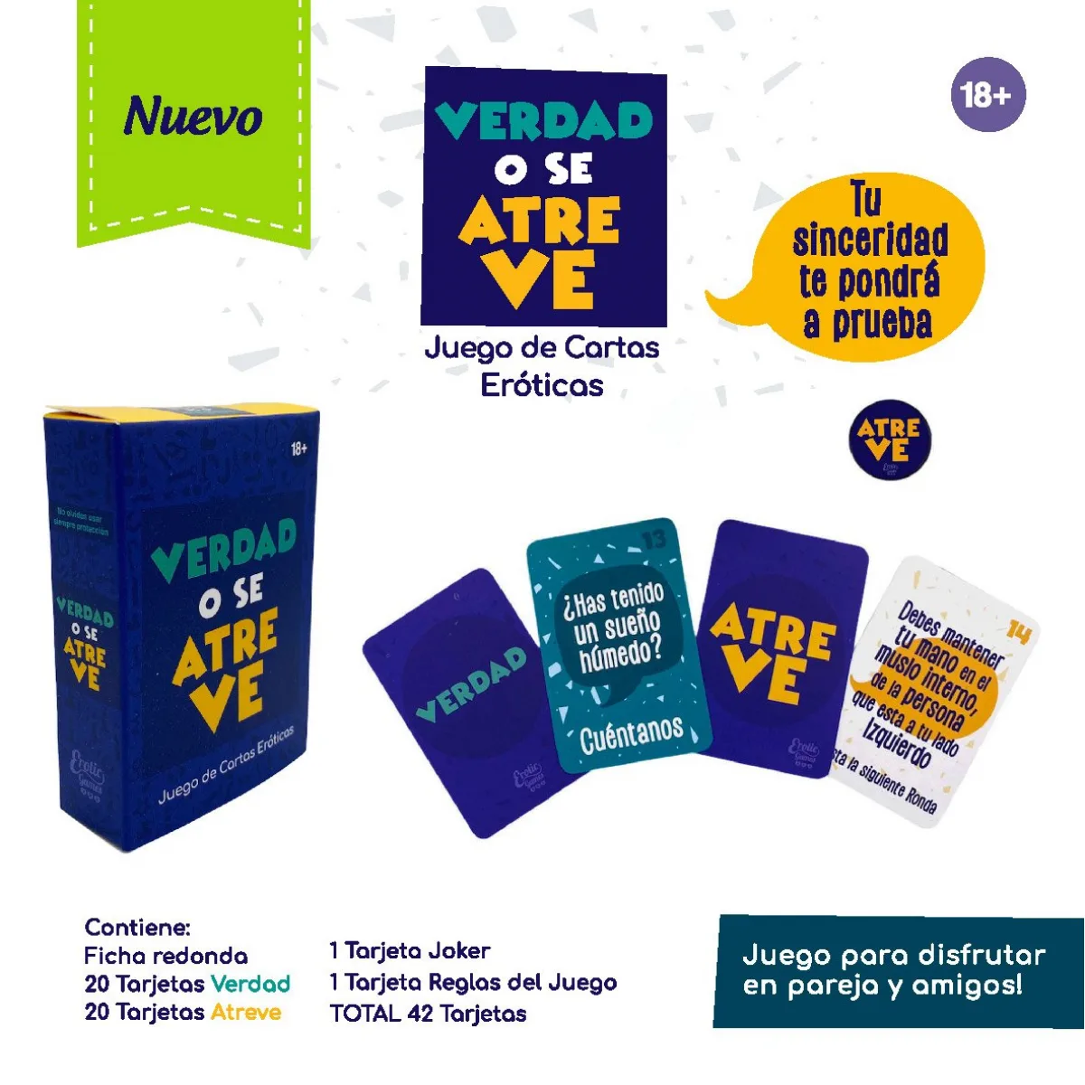 Juego de Cartas Eróticas Verdad o Se Atreve Juego de Cartas Eróticas Verdad o Se Atreve
