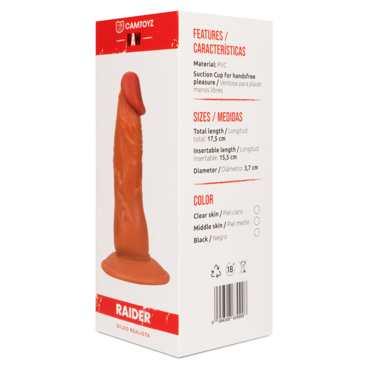 Dildo Realista Raider 17.5 cm Dildo Realista Raider 17.5 cm