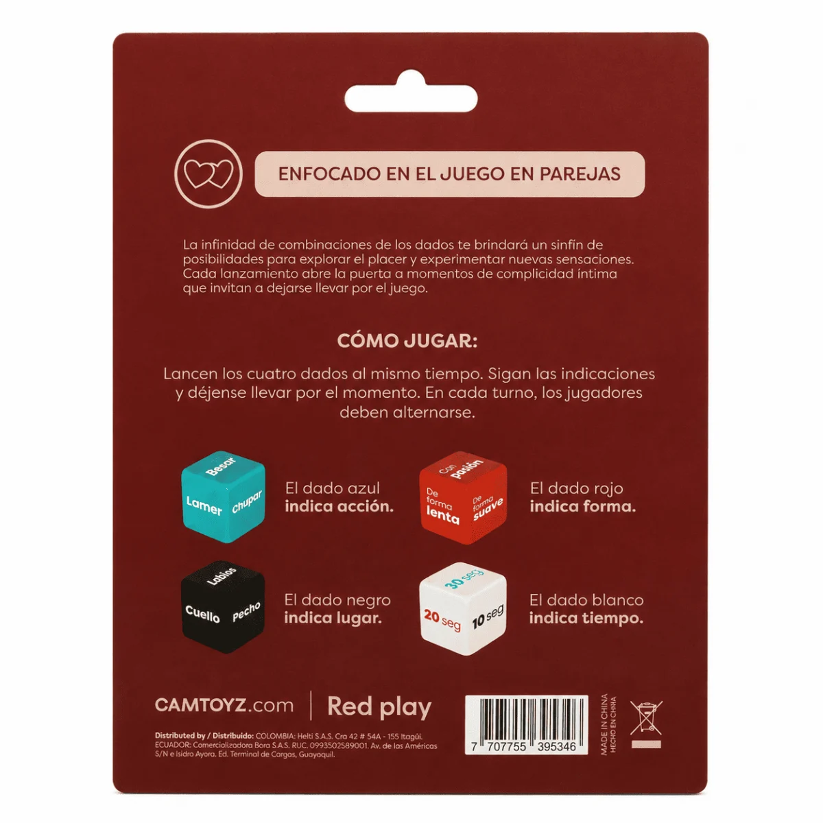 Dados Juego Erótico Camtoyz Dados Juego Erótico Camtoyz
