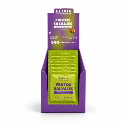 Gel Íntimo Saborizado Frutos salvajes Elixir - Tamaño: Sachet caja x24