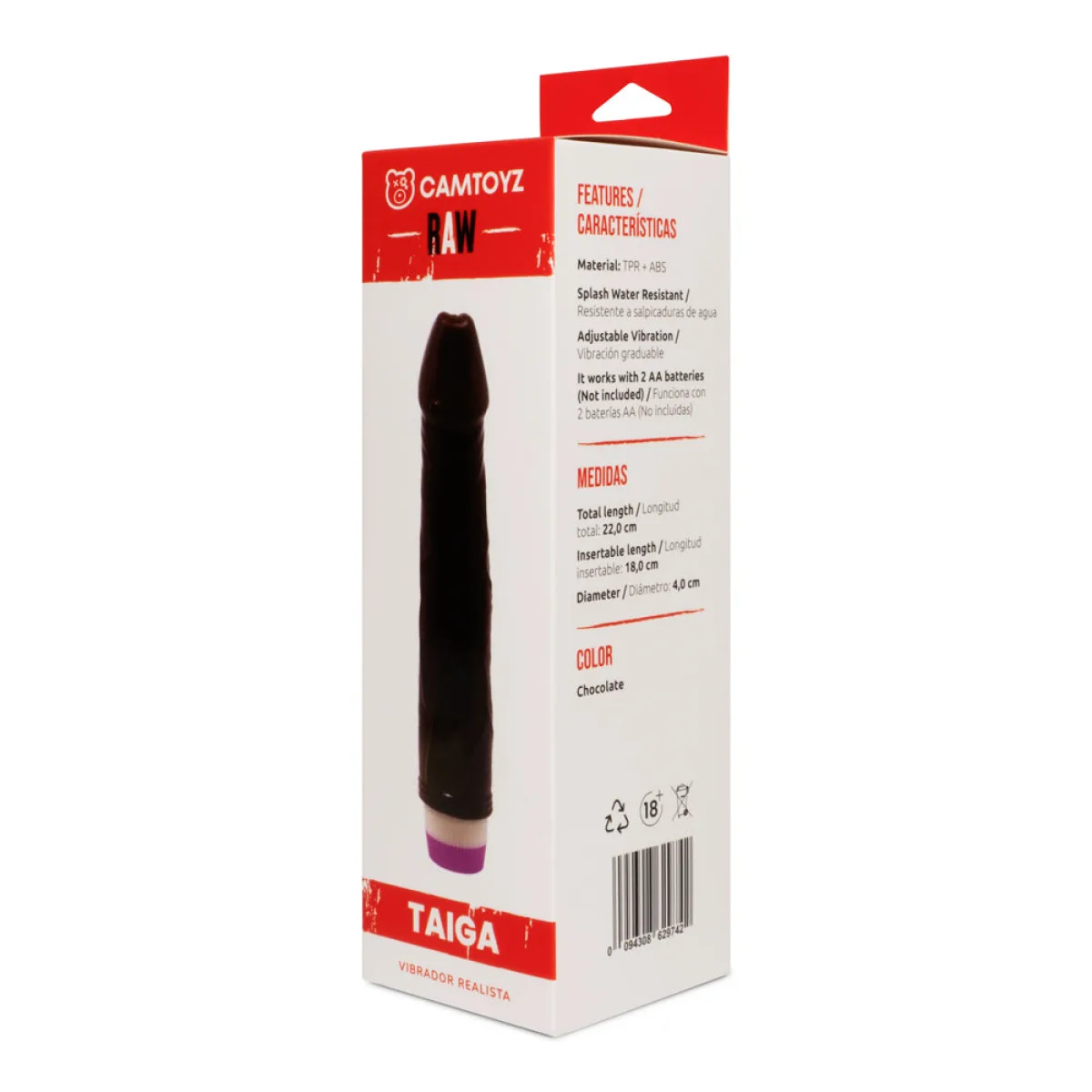 Consolador Vibrador Taiga 22 cm Consolador Vibrador Taiga 22 cm