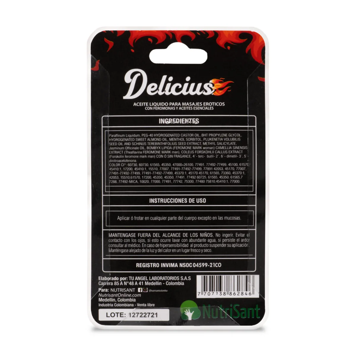 Aceite Caliente para Masajes 15ml Delicius Sabores Surtidos Aceite Caliente para Masajes 15ml Delicius Sabores Surtidos